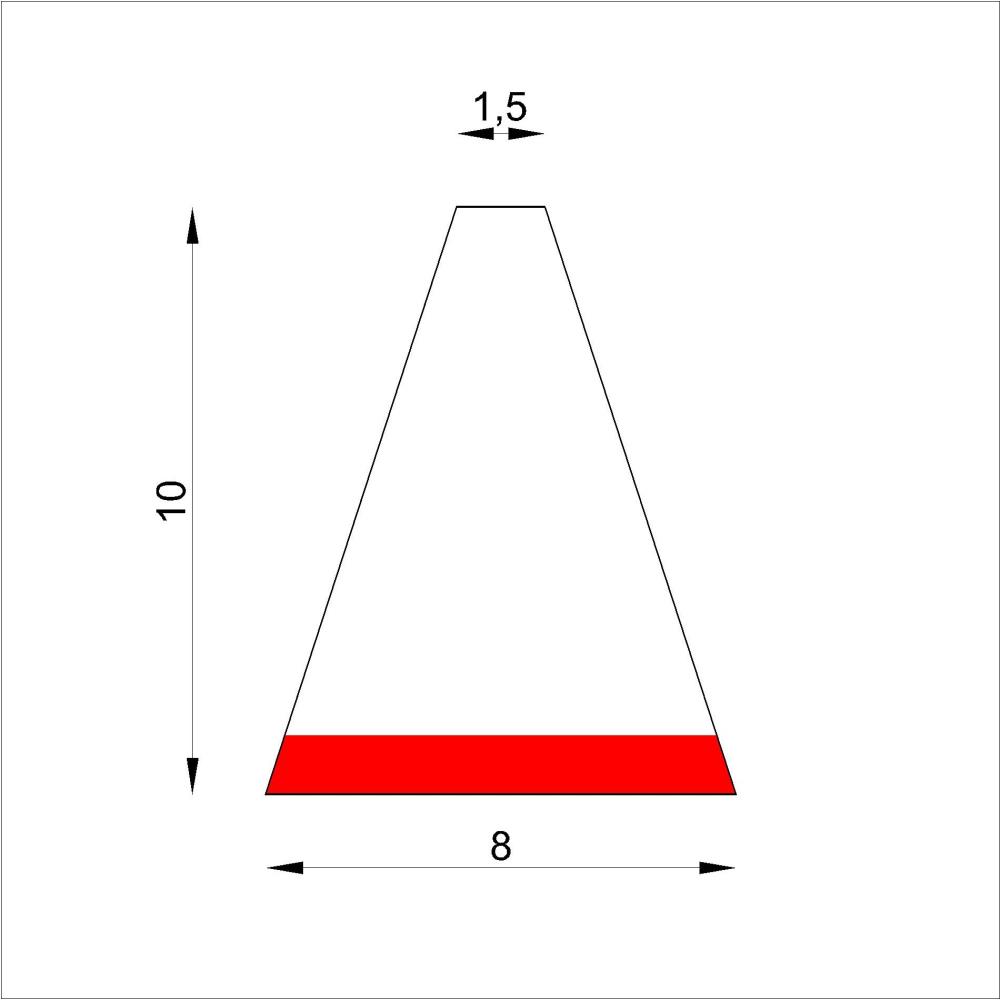 Piano Bass Dämpferfilzstreifen 2-chörig