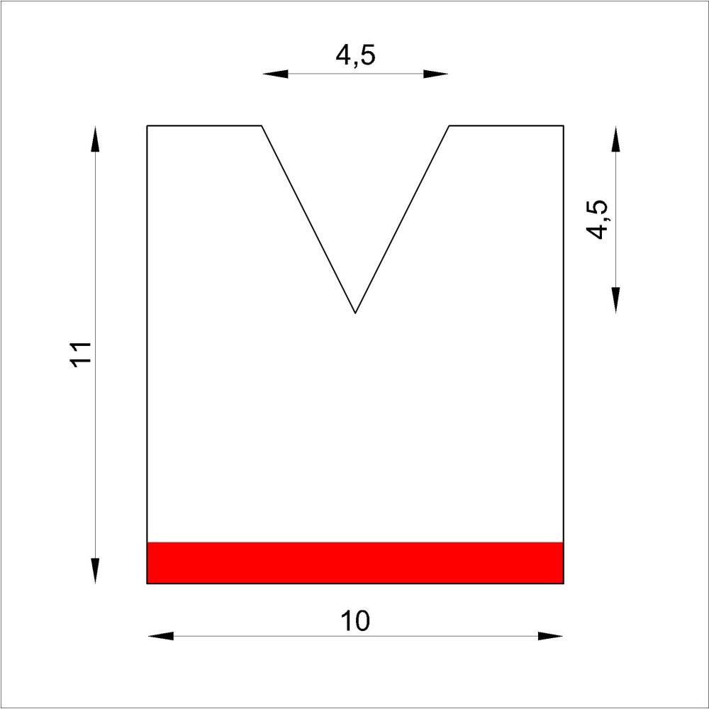 Grand Bass-Damper Felt single red backing