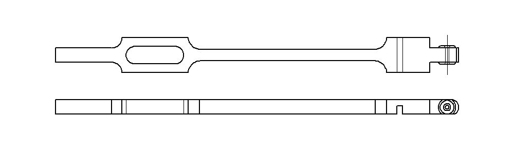 Erard-shank with knuckles (rollers), with flange